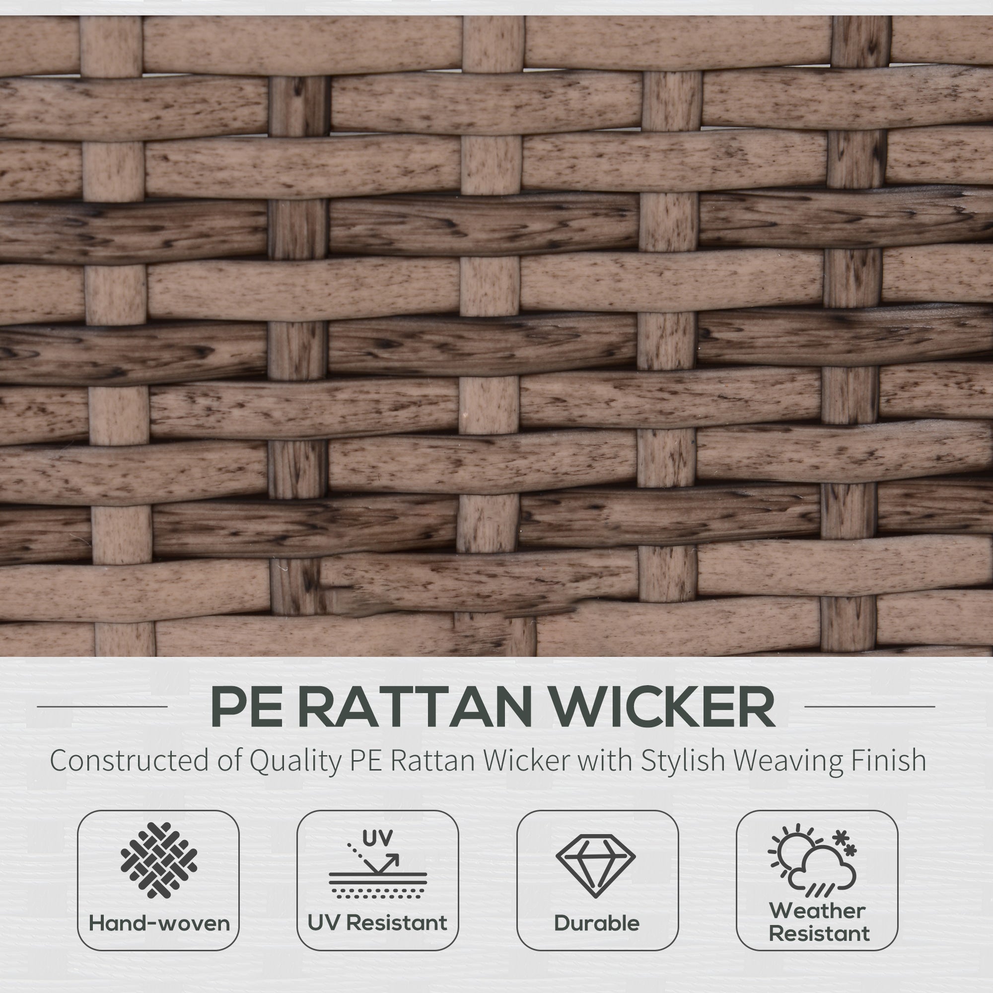Modern Rattan Patio Furniture Set, 7-Piece Outdoor Wicker Sofa Set with Cushions for Home & Family Gatherings
