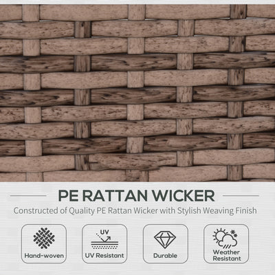 Modern Rattan Patio Furniture Set, 7-Piece Outdoor Wicker Sofa Set with Cushions for Home & Family Gatherings