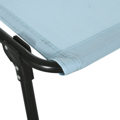 Foldable Chaise Lounge, 3-Position Reclining Back, Portable design and Breathable Mesh for Poolside, Camping, Hiking