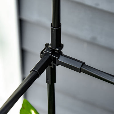6' Raised Garden Bed Planter with Trellis, Self-Watering Disk, Drainage Holes & Steel Frame for Climbing Plants