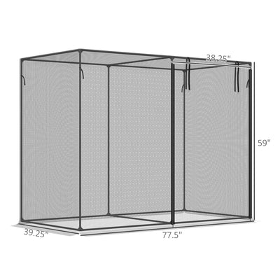 6 x 3ft Crop Cages for Garden, Plant Protectors from Animals, Storage Bag and 6 Ground Stakes