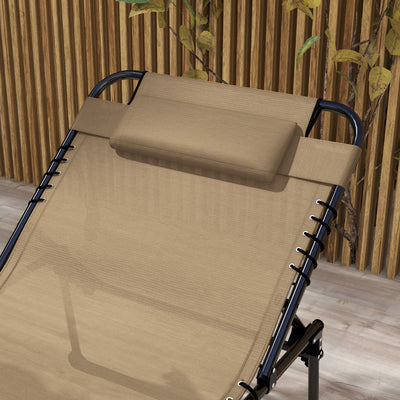 2 Piece Folding Chaise Lounge Pool Chairs with 5-level Reclining Back, Reading Hole, Side Pocket