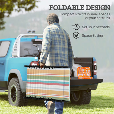 Foldable Chaise Lounge, 3-Position Reclining Back, Portable design and Breathable Mesh for Poolside, Camping, Hiking