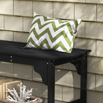 Slatted Wooden Garden Bench, Curved Seat Front Porch Bench
