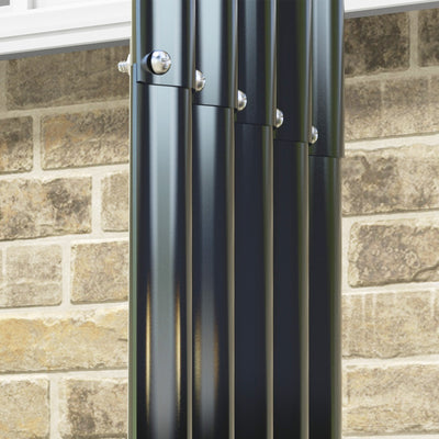 Wood Shed Galvanized Steel Firewood Storage Rack with Rubberized Edge for Safety, 4.7' x 1.4' x 4.7'