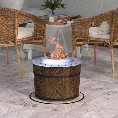 Smokeless Fire Pit, Portable Camping Bonfire Stove with Mat for Backyard, Patio, Picnic, Magnesium Oxide
