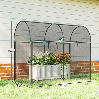 Crop Cage, 6' x 3' x 5' Large Plant Protection Tent with Zippered Door, Outdoor Garden Cage