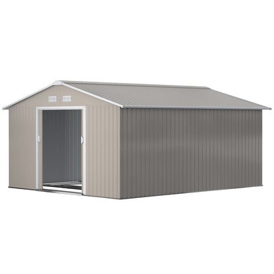 Garden Metal Shed, Storage Shed Utility Storage with Double Locking Doors for Bike, Yard Tools