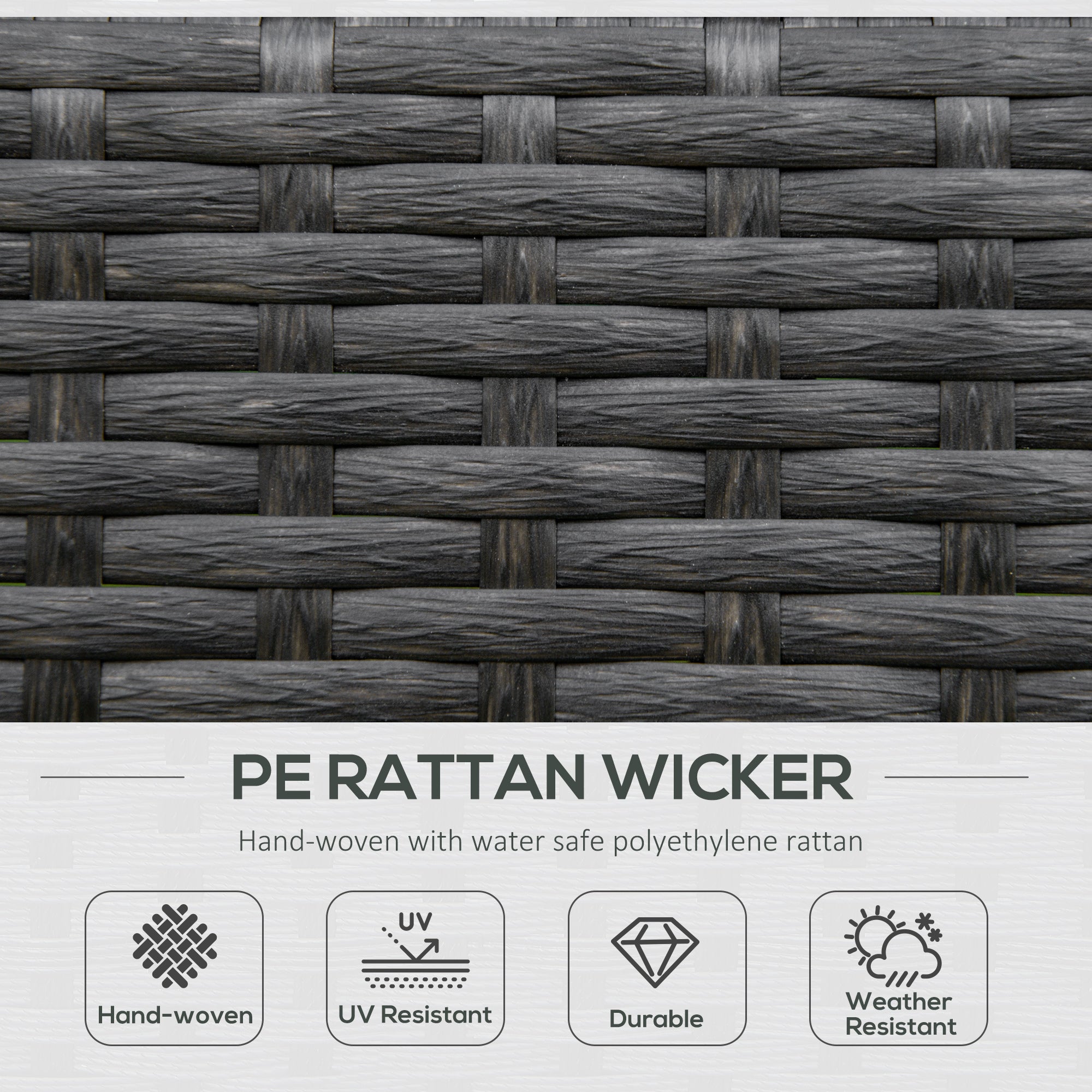 Outdoor Wicker Rocking Chair with Padded Cushions, Aluminum Furniture Rattan Porch Rocker Chair w/ Armrest for Garden, Patio, and Backyard