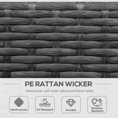 Outdoor Wicker Rocking Chair with Padded Cushions, Aluminum Furniture Rattan Porch Rocker Chair w/ Armrest for Garden, Patio, and Backyard