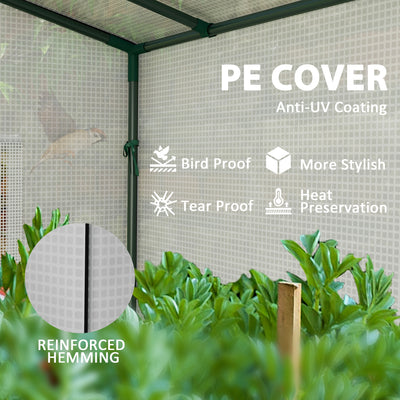 Walk-in Portable Greenhouse Small Greenhouse for Outdoors with UV-resistant PE Cover, 6.6' x 2.5' x 5.6'