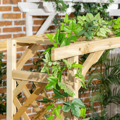 Patio Garden Bench, Wooden Bench, Outdoor Bench for Vines/Climbing Plants