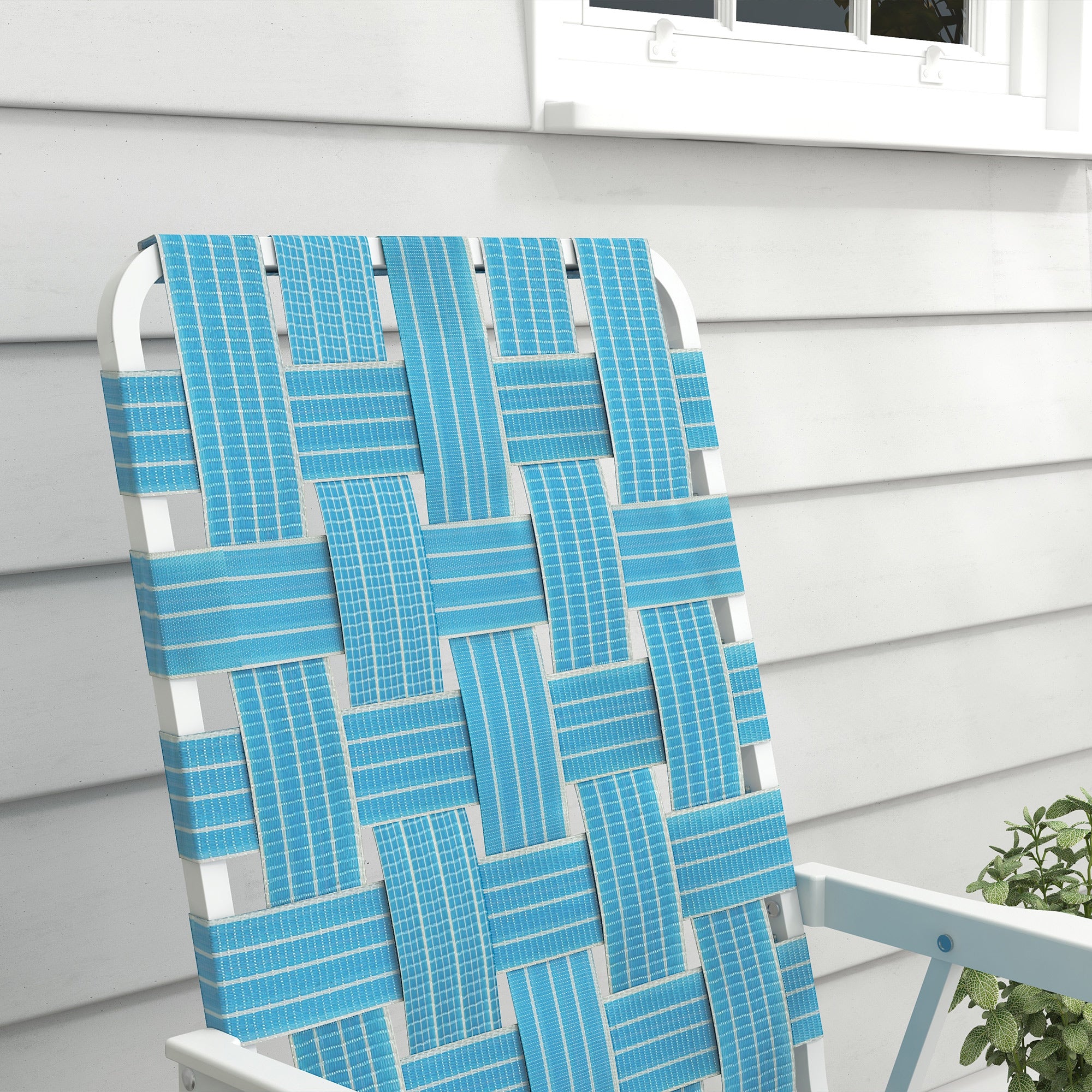 Set of 2 Patio Folding Chairs, Classic Outdoor Camping Chairs, Portable Lawn Chairs w/ Armrests