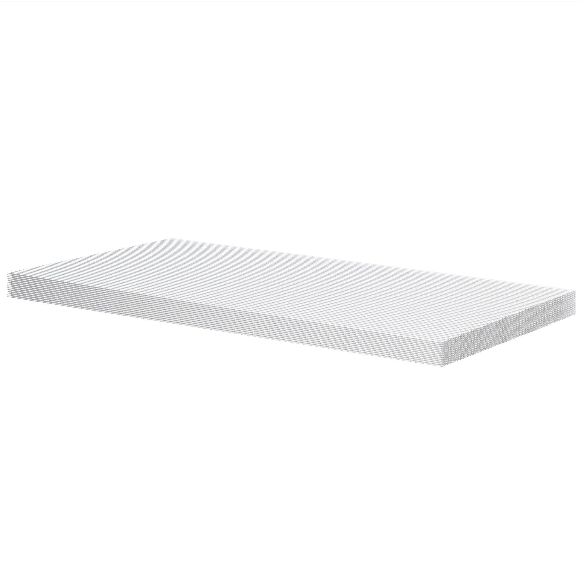 14 Pieces Twin-Wall Polycarbonate Panels Waterproof UV Protected Polycarbonate Greenhouse Panels, 4' x 2' x 0.16", Clear