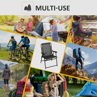 Patio Folding Chair, Sling Suspension Chair for Deck, Camping, Sports Events, Patio, Beach & Pool, Space Saving