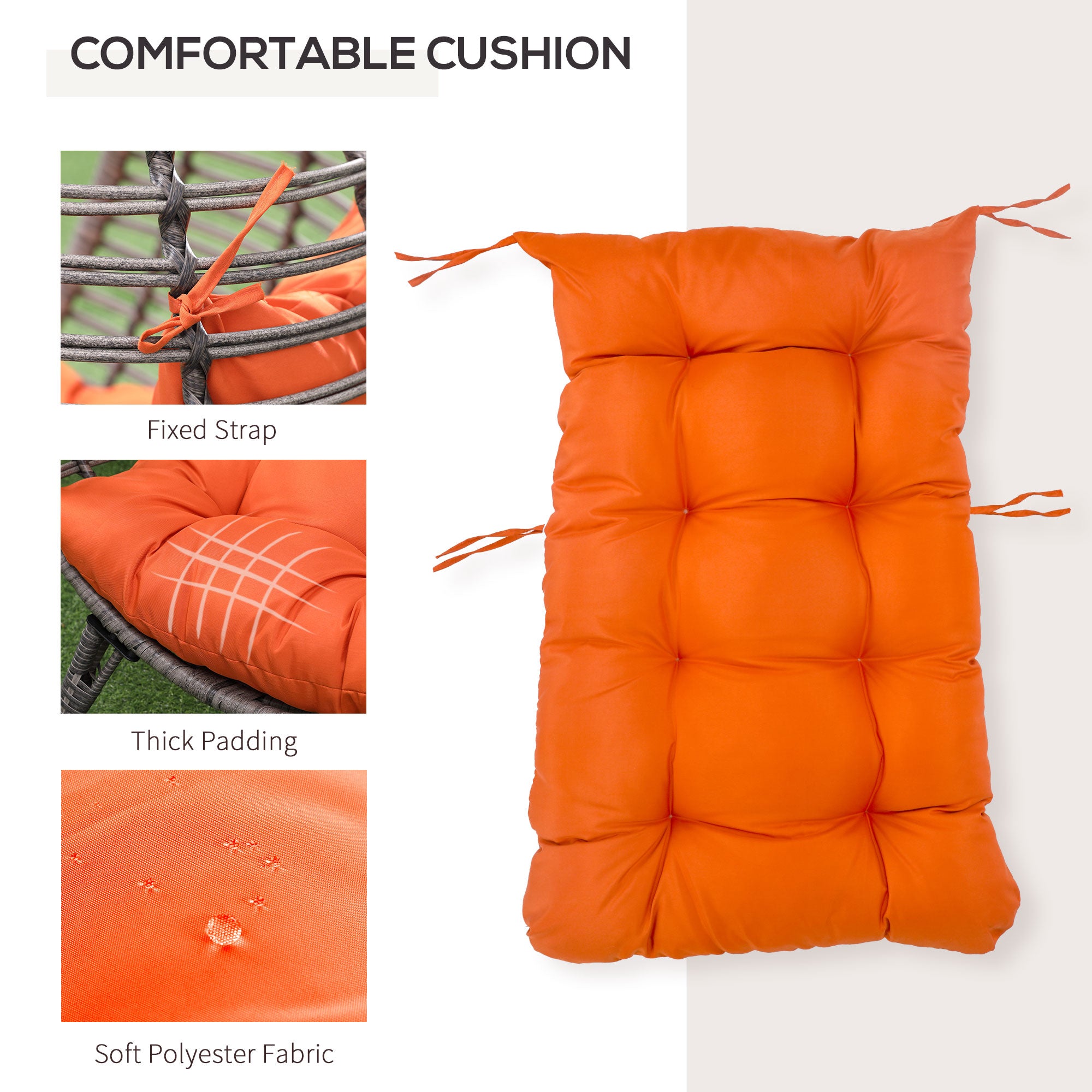 Rattan Egg Chair with Cushion