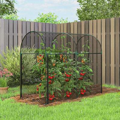 Crop Cage, 6' x 3' x 5' Large Plant Protection Tent with Zippered Door, Outdoor Garden Cage