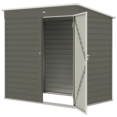 6' x 4' Outdoor Garden Shed, Metal Storage Shed with Lockable Door and Gloves for Backyard Garden Patio