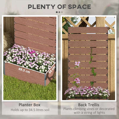 Trellis Planter for Climbing Plants, Raised Garden Bed with Trellis, Planter Box for Outdoor, 28.25" x 15" x 59"