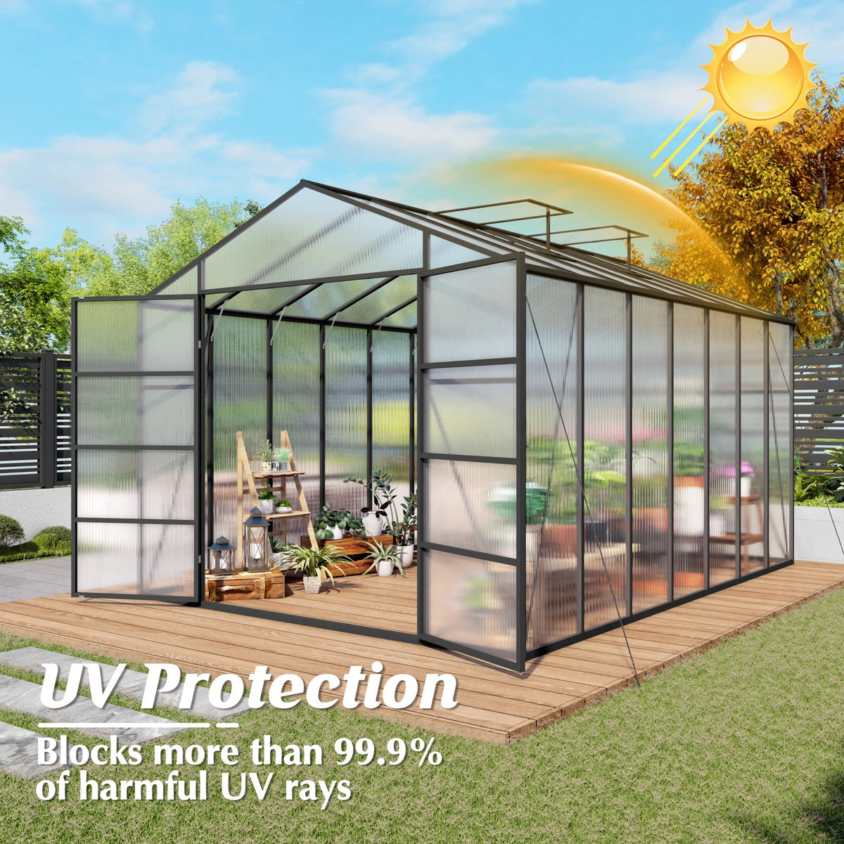 Broadmeadow polycarbonate panels block more than 99.9% of UV rays