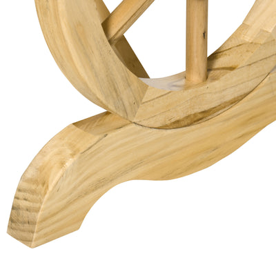 2-Person Garden Bench Outdoor Wagon Wheel Porch Bench for Backyard, Patio, Garden Natural