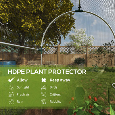 Galvanized Steel Crop Cage, Plant Protection Tent with Zippered Door, 4' x 4'