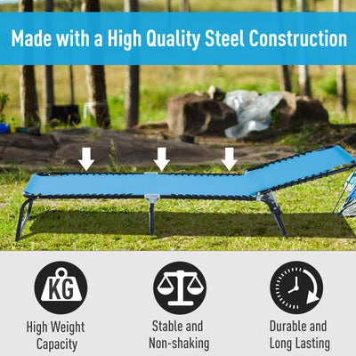 Foldable Chaise Lounge, 3-Position Reclining Back, Portable design and Breathable Mesh for Poolside, Camping, Hiking