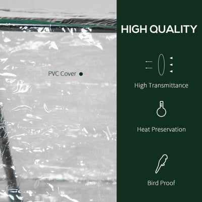 4' x 2' x 2' Portable Mini Greenhouse, Small Green House with PVC Cover, Roll-up Zippered Windows for Indoor, Outdoor Garden, Clear