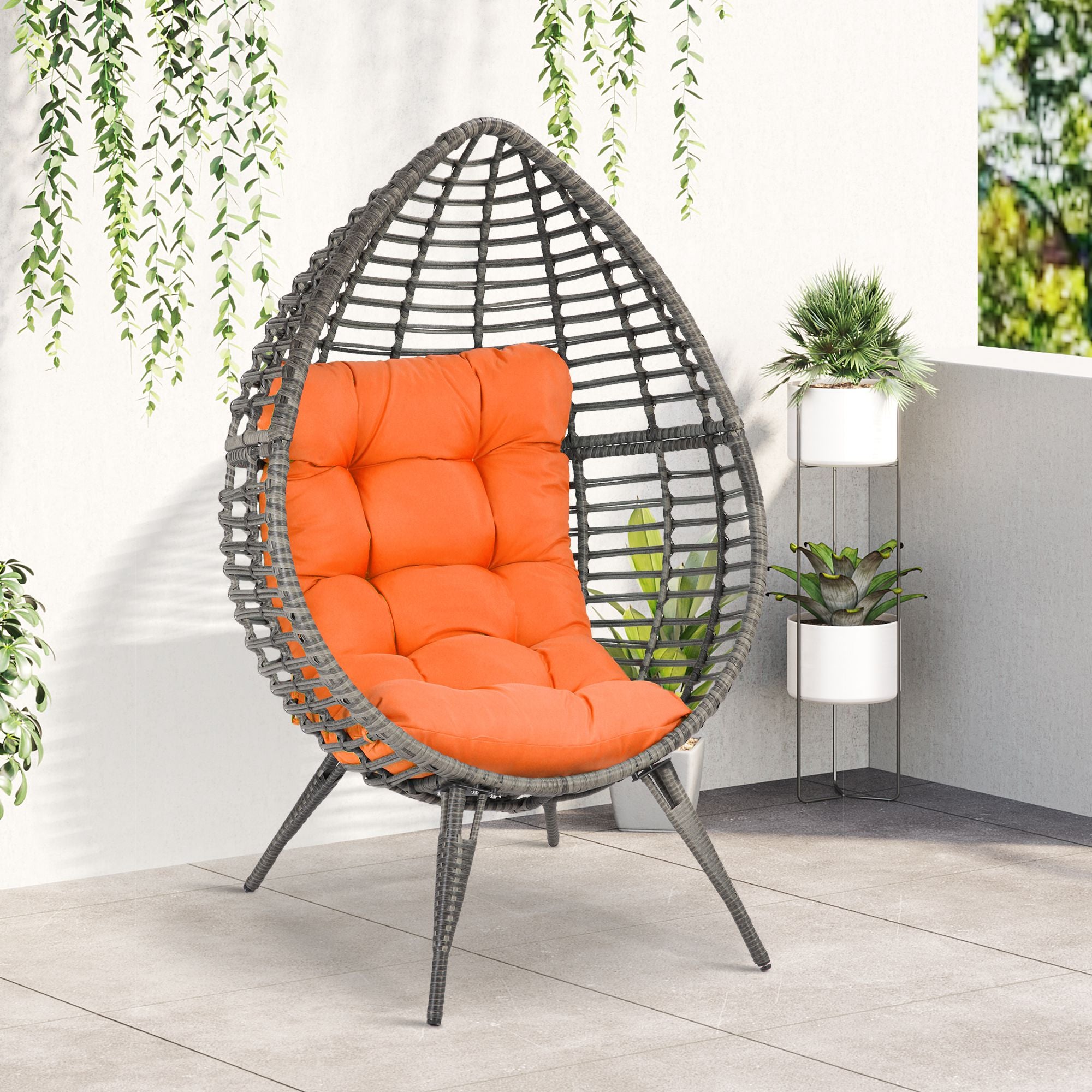 Rattan Egg Chair with Cushion