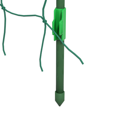 Metal Garden Trellis, Arch Trellis for Climbing Plants Outdoor, A-Frame, with Climbing Net, 57" x 66" x 81", Green