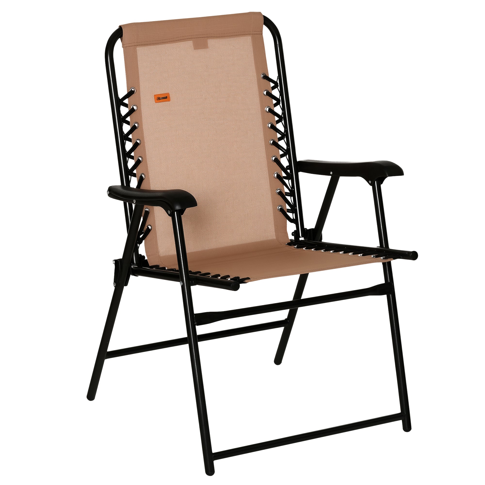 Patio Folding Chair, Sling Suspension Chair for Deck, Camping, Sports Events, Patio, Beach & Pool, Space Saving