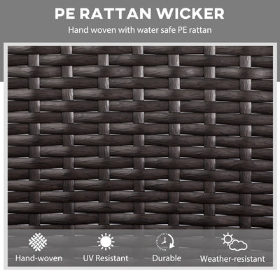 Outdoor Wicker Rocking Chair, Rattan Rocker with Cushions, Steel Frame for Patio, Garden, Backyard, Dark Blue