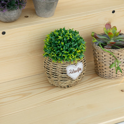 Hanging Balcony Table, Spruce Wood Foldable Railing Bar, Serving Table & Desk, Fits up to 3.9 Inches, Natural
