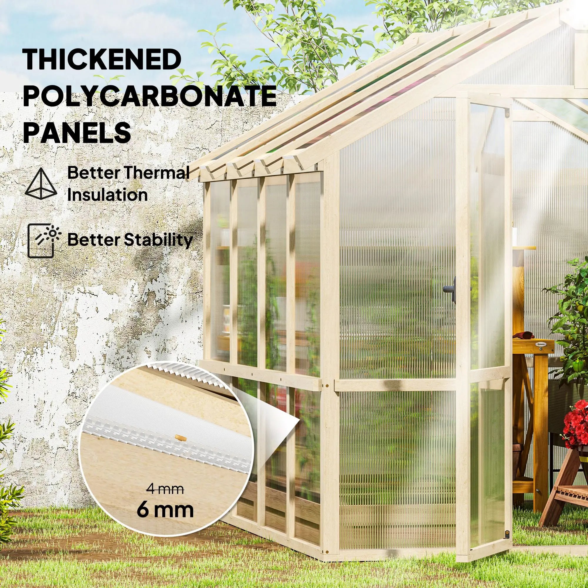 Cottage Retreat Wooden Glasshouse (6.6×8)