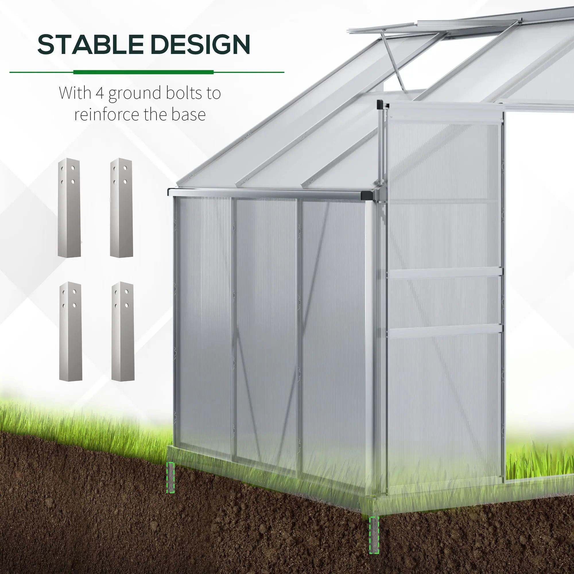 Petite Haven 6×4 Garden Glasshouse