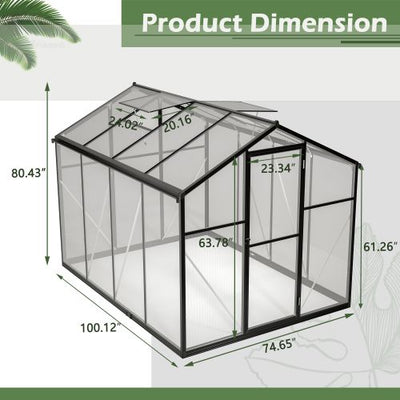Sanctuary Walk-In Glasshouse — Heavy-Duty