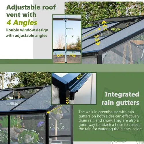Sanctuary Walk-In Glasshouse — Heavy-Duty