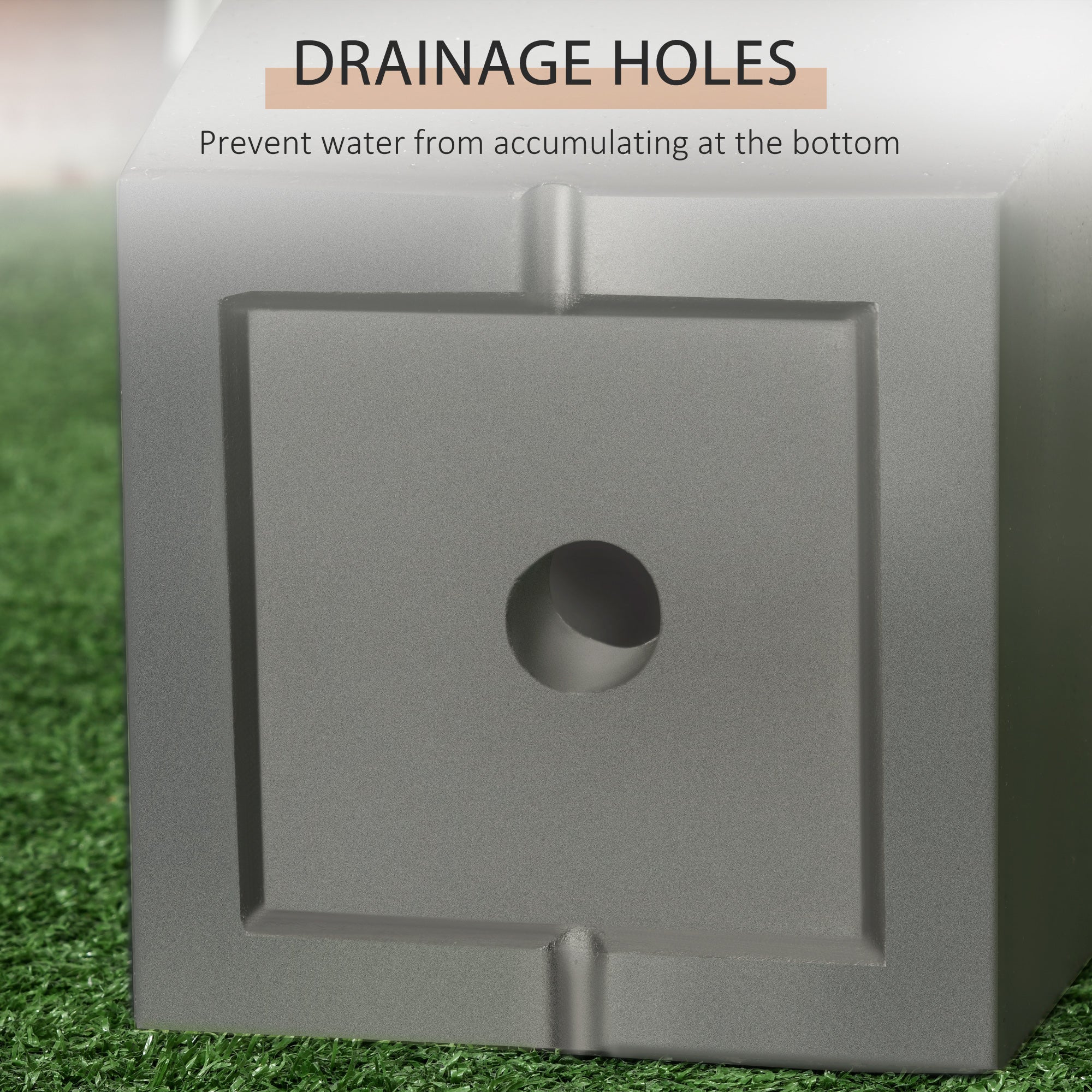 2-Pack Outdoor Planter Set, Flower Pots with Drainage Holes, Durable & Stackable Plant Pot, 22in & 18in, for Porch, Entryway, Patio, Yard, Garden, Gray