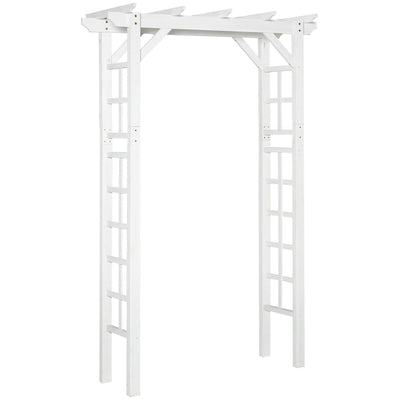 85" Wooden Garden Arbor for Wedding and Ceremony, Outdoor Garden Arch Trellis for Climbing Vines