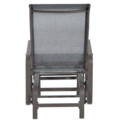 Outdoor Patio Glider Rocker, Metal High-Back Chair for Outdoor Use