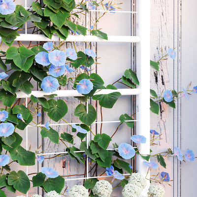 Outdoor Planter Box Galvanized Raised Garden Bed with Trellis for Climbing Vines, 35.4" x 15.7" x 47.2"