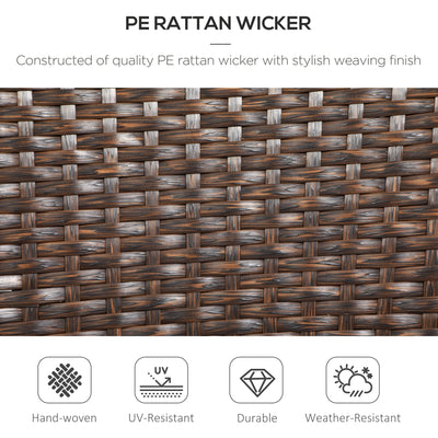 Stackable PE Rattan Outdoor Dining Chairs with Cushion, Patio Wicker Dining Chair with Armrests & Backrest