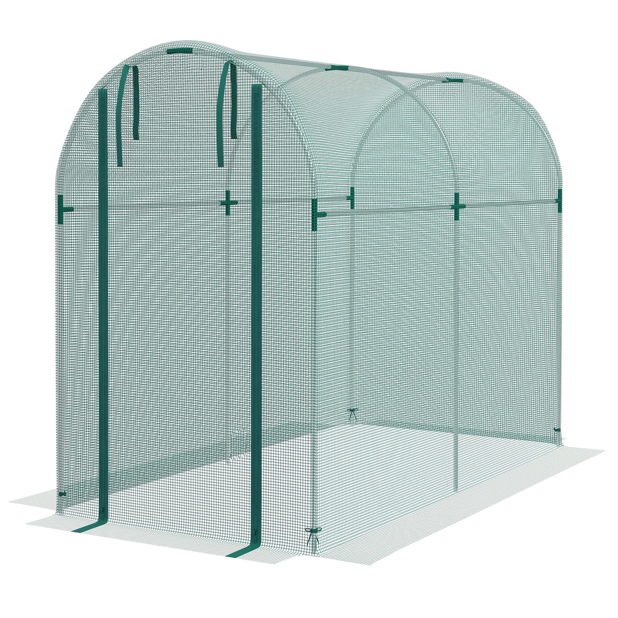 Galvanized Steel Crop Cage, Plant Protection Tent with Zippered Door, 4' x 8'