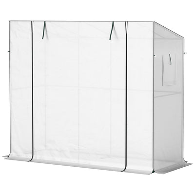 Walk-in Portable Greenhouse Small Greenhouse for Outdoors with UV-resistant PE Cover, 6.6' x 2.5' x 5.6'