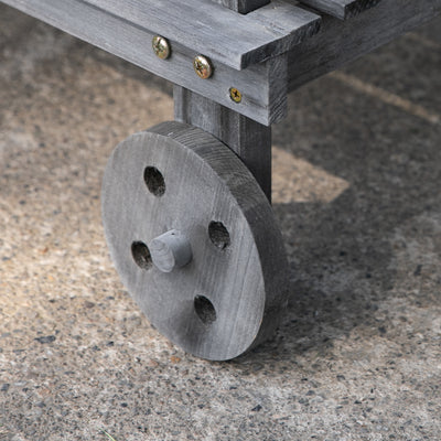 36'' Wooden Potting Bench Work Table with 2 Removable Wheels, Sink, Drawer & Large Storage Spaces
