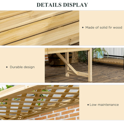 Patio Garden Bench, Wooden Bench, Outdoor Bench for Vines/Climbing Plants