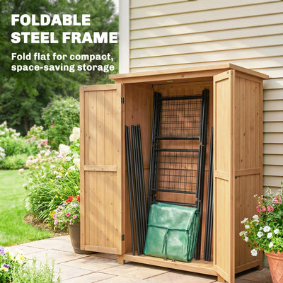 Greenhouse for Outdoors, Portable Greenhouse with 6 Shelves, UV-Resistant PE Cover, Roll-Up Door