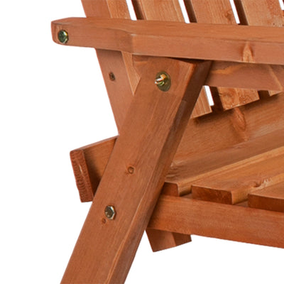 Patio Bench, Garden Bench with Middle Table and Umbrella Hole, Wooden Outdoor Bench for Patio, Porch, Poolside, Balcony