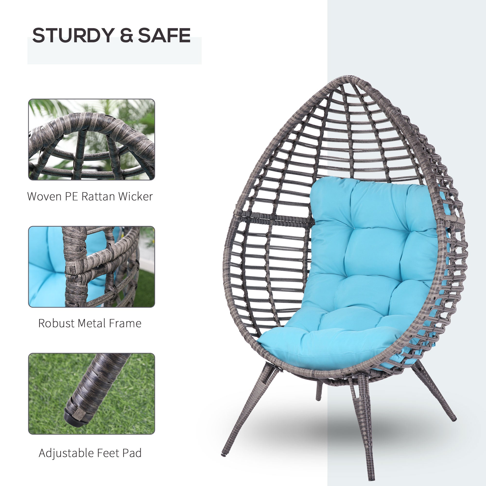 Rattan Egg Chair with Cushion