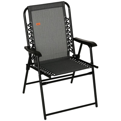 Patio Folding Chair, Sling Suspension Chair for Deck, Camping, Sports Events, Patio, Beach & Pool, Space Saving